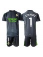 Billige Real Madrid Thibaut Courtois #1 Keeper Tredjedraktsett Barn 2025-26 Kortermet (+ Korte bukser)